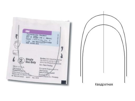 Дуга стальная Пермахром Ризилиэнт / Permachrome Resilient Archwire SS OFIII U 016X025 1шт 4300-659 купить