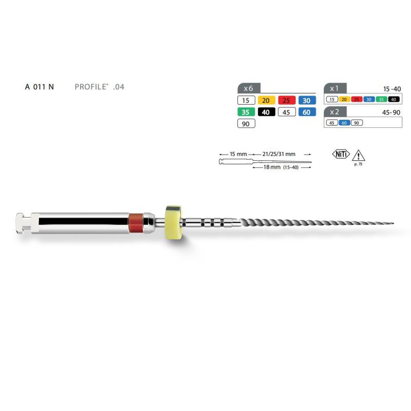 Профайл / Profile 04 15/21мм 6шт Maillefer A011N22101512 купить