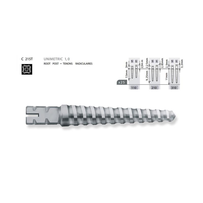 Штифты титан Юниметрик / UNIMETRIC 110S 25шт Maillefer C215TS0011000 купить