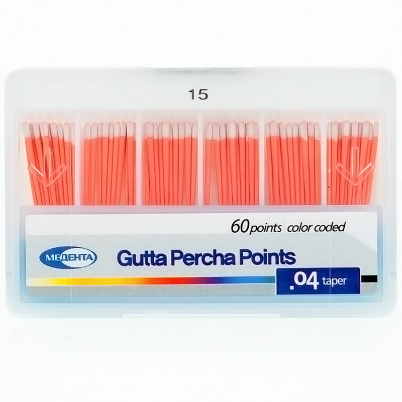 Штифты гуттаперчевые 04 №15 60шт Медента купить
