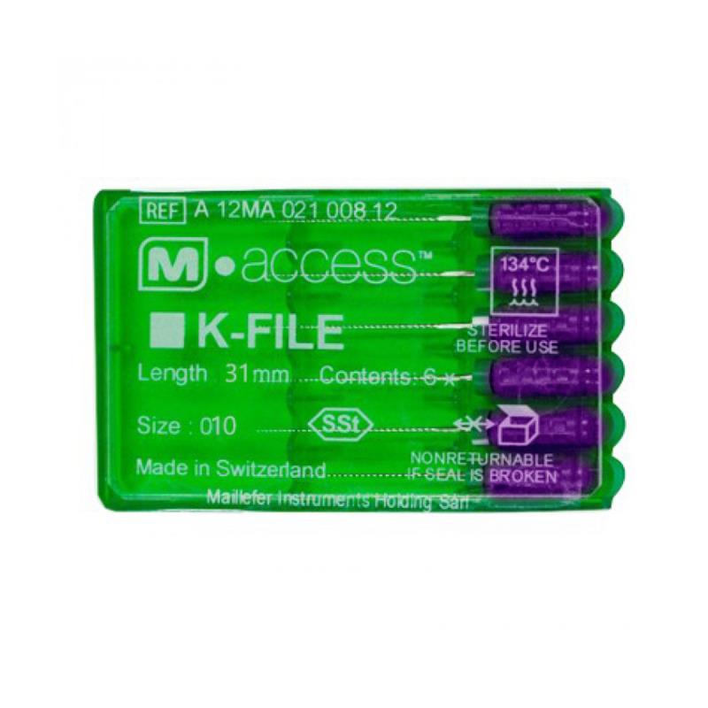 К-файлы / K-Files M-ACCESS 010/31мм 6шт Maillefer A12MA03101012 купить