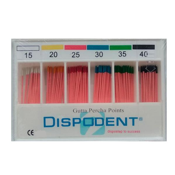 Штифты гуттаперчевые 06 №15-40 60шт Dispodent купить